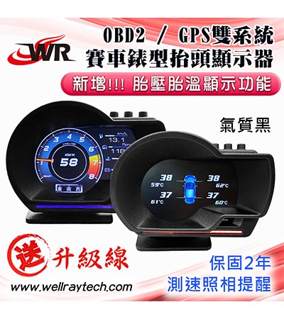 F10+ OBDII GPS 抬頭顯示器 胎壓+測速照相
