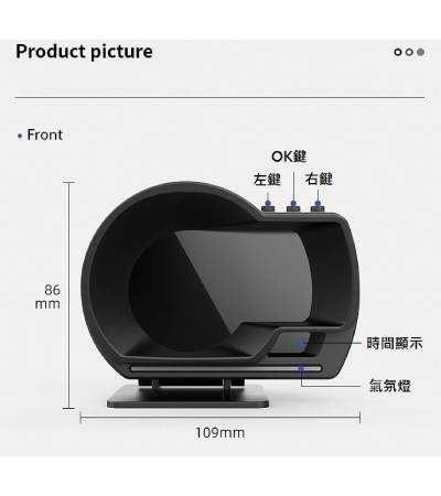 F10+ OBDII GPS 抬頭顯示器 胎壓+測速照相