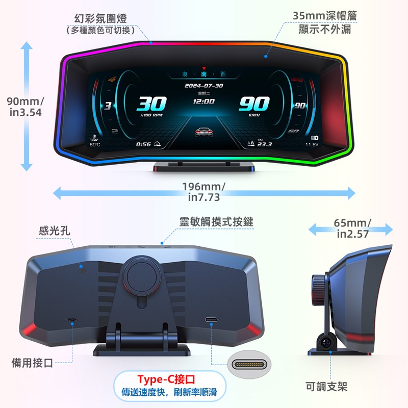 FP4 OBD2 GPS 胎壓+科技執法+測速提醒