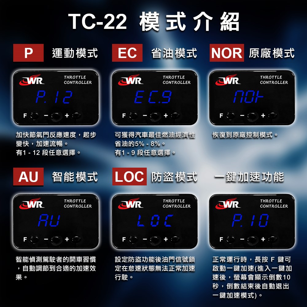 WR TC-22 電子油門加速器