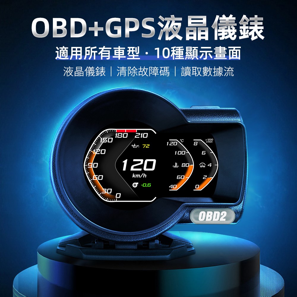 F8 PRO OBD2+GPS Multi-Function Racing Gauge