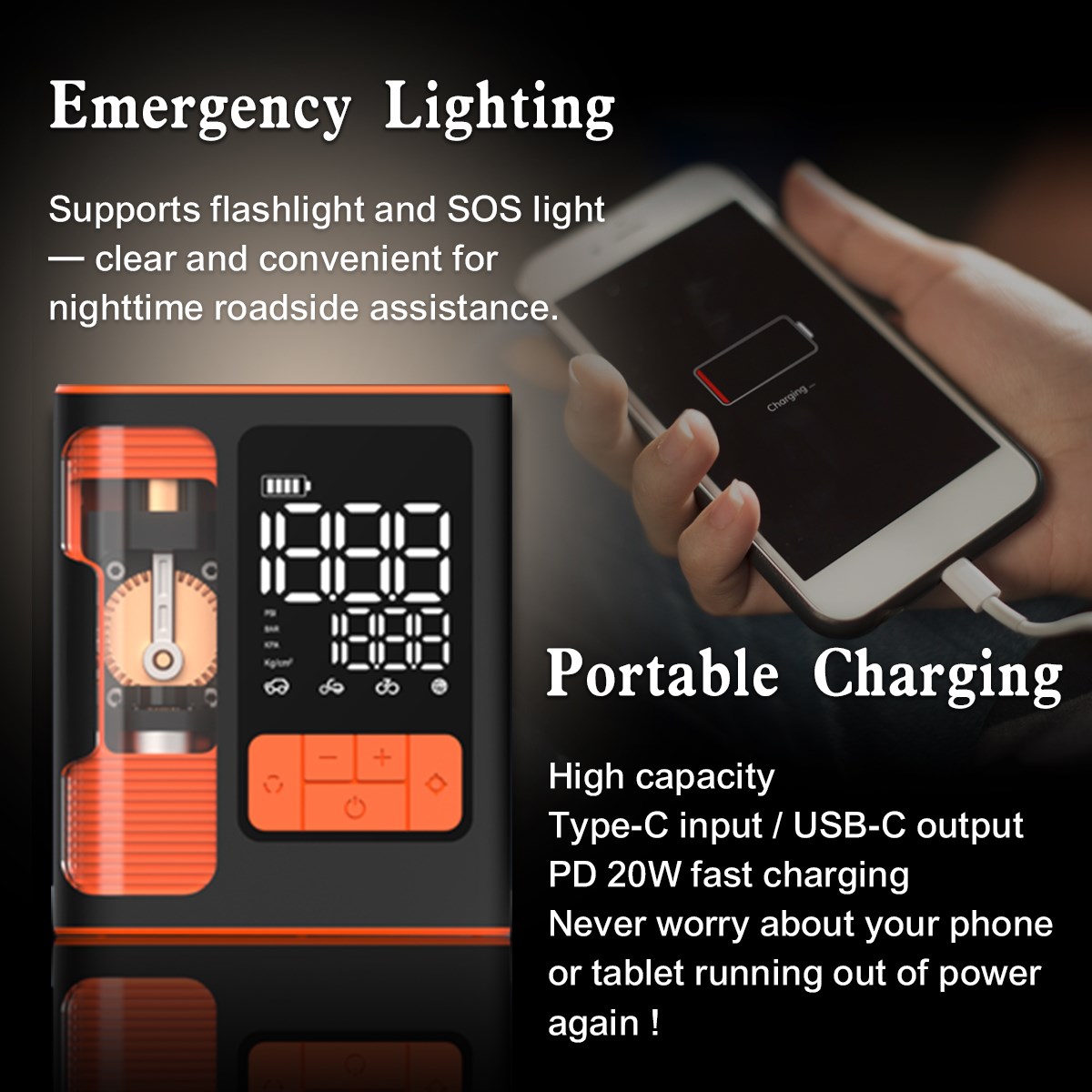 portable power charging for cell phoe TP7