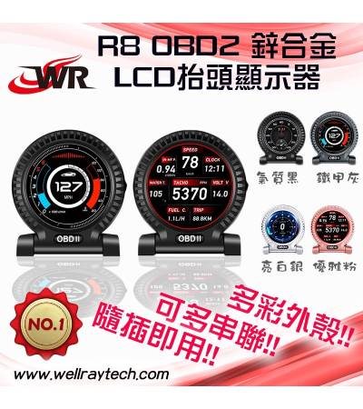 R8 OBDII 抬頭顯示器 鋅合金
